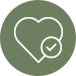 Heart Icon of service five.