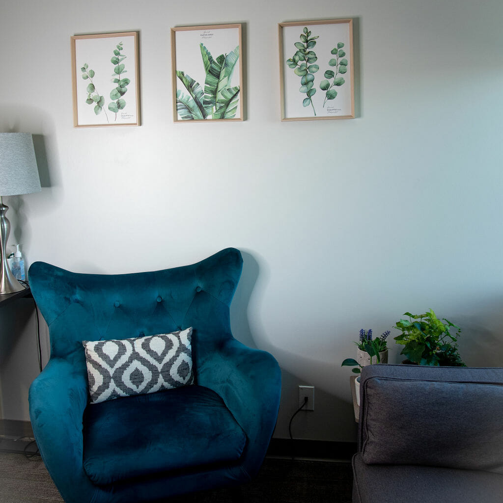 Blue Chair in our office. Blue Chair in our office.